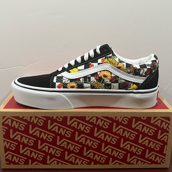 Vans Old Skool Platform, VN0A5KRGBML, Poppy Checkerboard - Picture 3 of 13